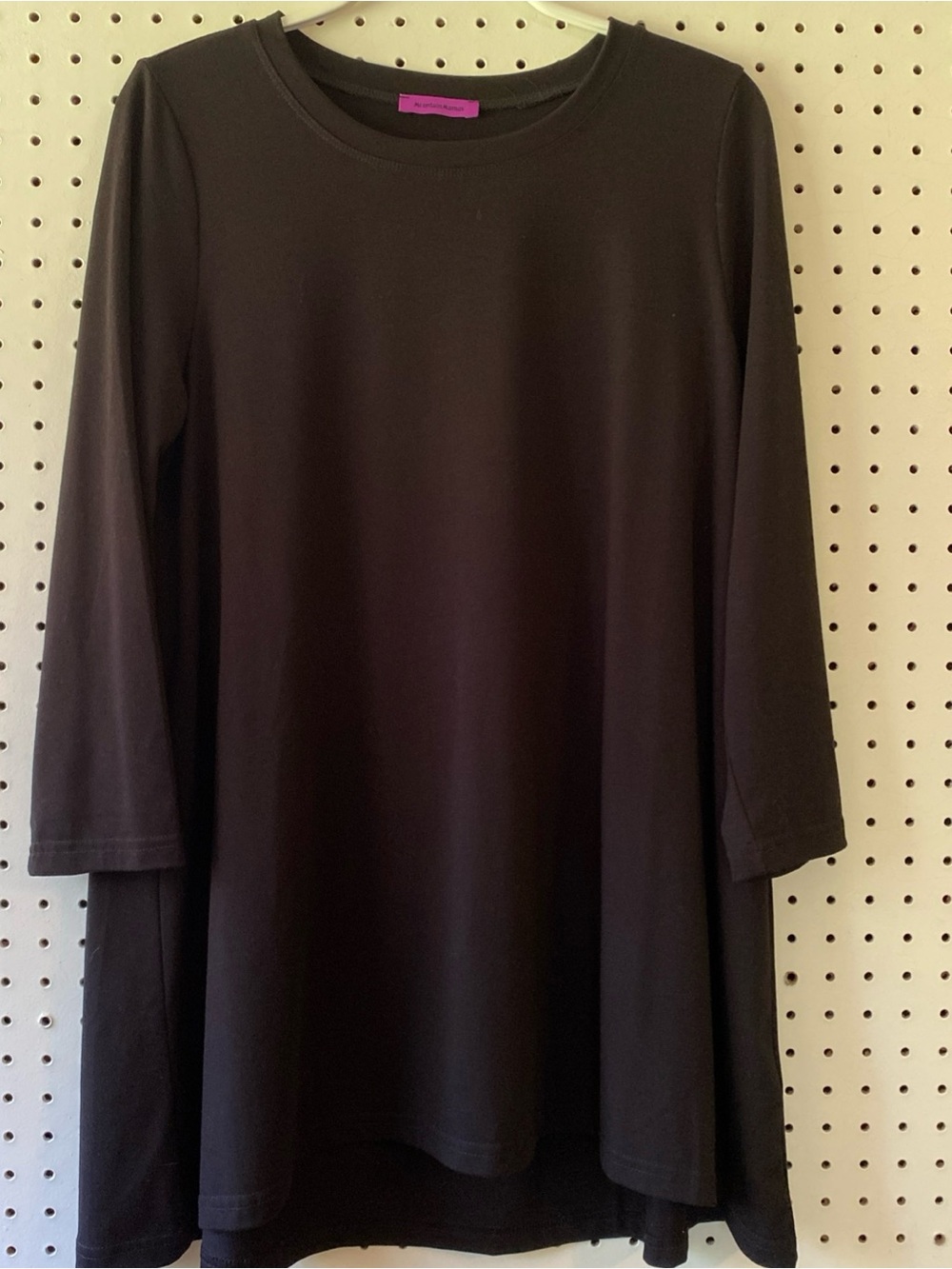 Mountain Mamas M Black Long Sleeve A-Line Tunic Maternity
